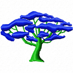 Flowers And Tree Embroidery Design 5